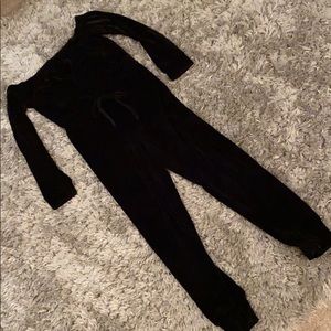 Velour black bodysuit